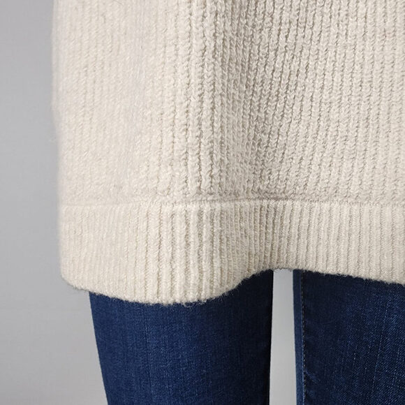 Cream Knit Quarter Zip Poncho Cardigan Size L/XL - Picture 4 of 7